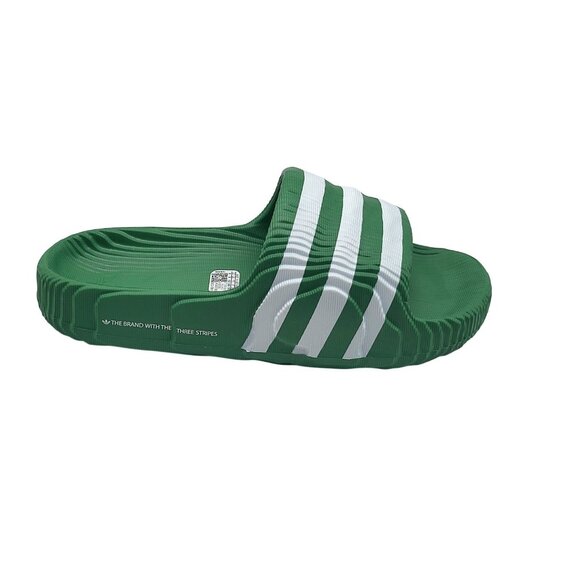 Adidas Adilette 22 Slides Shoes Mens Size 8 Green White IG9260 Three Stripes New - Picture 1 of 11
